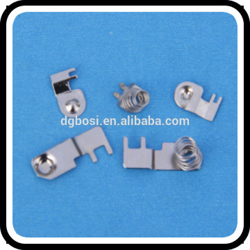 custom precision stamping stainless steel sheet metal spring battery clips