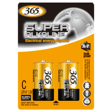 Super Alkaline C Size AM2 LR14 Non-Rechargeable Batteries 1.5V