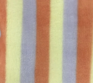 100% Polyester Strip Print Coral Fleece for Pyjamas