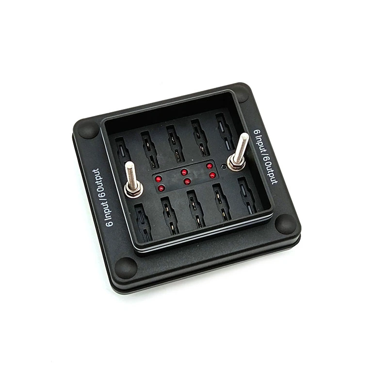 12V 6 Input 6 Output 6 Way Fuse Blade Block Holder Fuse Box with LED