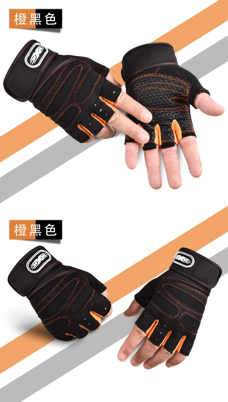 Wholesale Fashion High Quality Fitness Comfortable Half Finger Black Bicycle Gloves