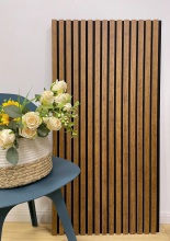 Acoustic slat wall panel coffee bamboo