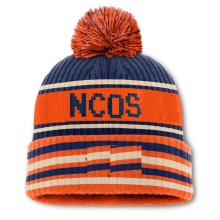 Men's Denver Broncos Fanatics Navy/Orange Blindside Cuffed Knit Hat with Pom