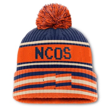 Men's Denver Broncos Fanatics Navy/Orange Blindside Cuffed Knit Hat with Pom