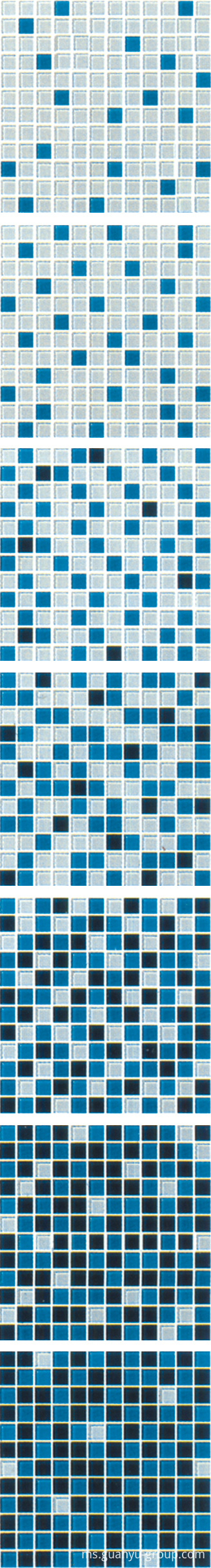 Blue Gradual Change Glass Mosaic