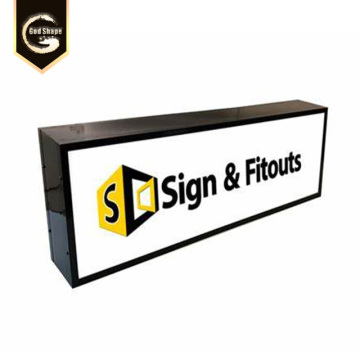 Boîte à lumière double face de signalisation de caissons lumineux en aluminium