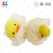 Little yellow duck mesh bath ball