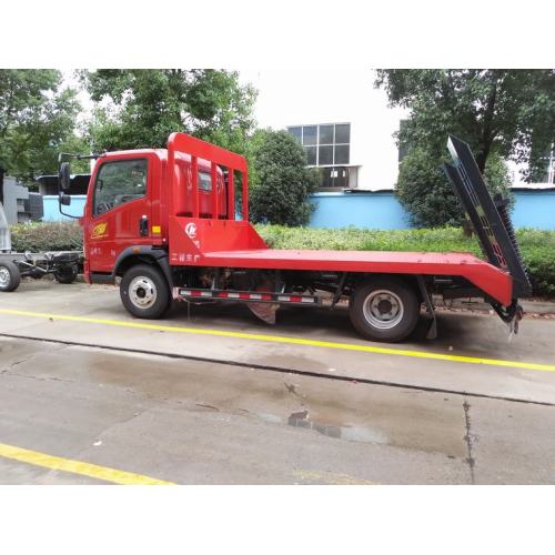 Flatbed Transport Truck For Delivery Excavator