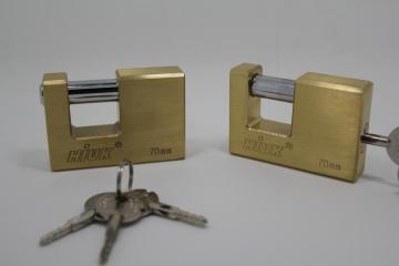 70mm Rectangle Brass Padlock Heavy Duty Padlock