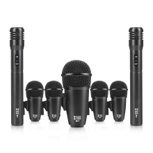 MI7 7-Piece Wired Drum Mic Kit for Kick Bass and Vocals