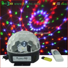 Remote control top selling rotating disco light/ magic effect led stage light 6*3W LED disco ball light