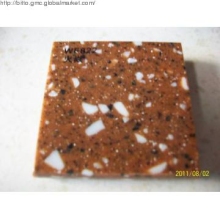 Composite acrylic /modified acrylic solid surface slab