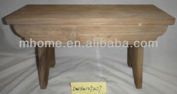 Natural rustic wood bench