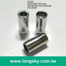 (#ST0238) for 4mm cord roll shape metal stopper cord ends