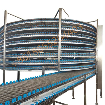 Automated Pastry and Bread Cooling Systems: Spiral Cooling Towers and Conveyors