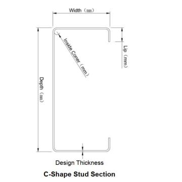 โครงสร้าง C-Shape เหล็กขึ้นรูปเย็น