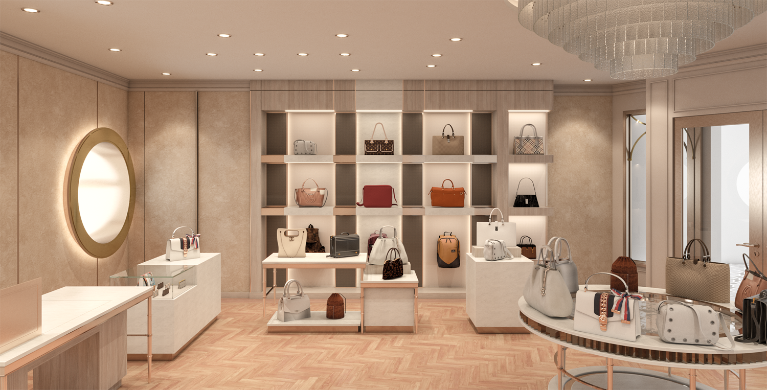 bags display furniture