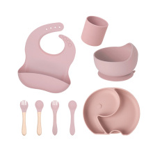 Kids' Best Elephant Plates in Silicone Feeding Set