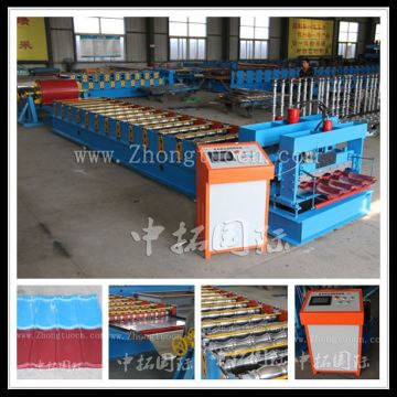 glazed metal roof tile installation machine, glazed color coated roof sheet machine