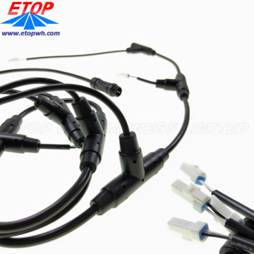 Molded JWPF Wire Harness with T Strain Relief