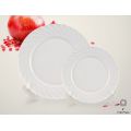 Assiette plate en jade blanc - 7 "