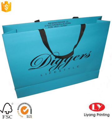 Paper Shopping Bag with Ribbon Handle