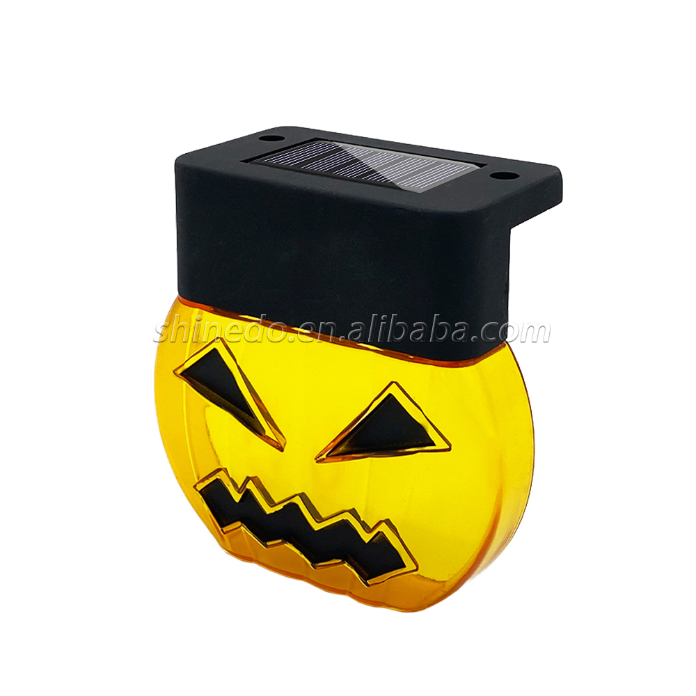 solar for garden fence Step halloween pumpkin lamp