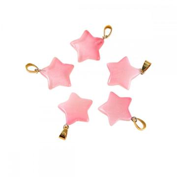 20mm Rainbow Glass Star Pendant for DIY Jewelry