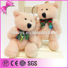 Family decoration mini teddy bear plush toy with bow tie