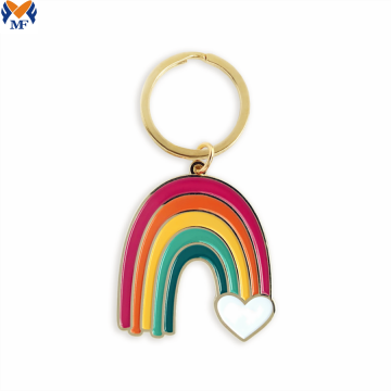 Wholesale Metal Custom Heart Enamel Keychain