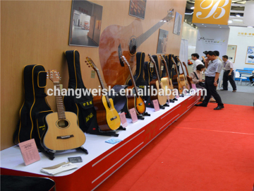 wooden table top guitar display stand