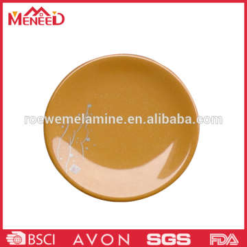 OEM design hard plastic round melamine dinner plates