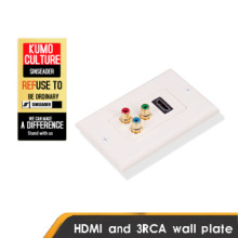 HDMI Wallplate, single HDMI and 3RCA decora wallplate