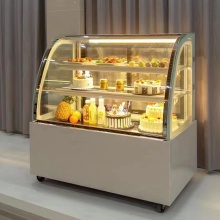 Popular Refrigerated Cake Display Cases: Curved Glass Cover, Perfect for Showcase and Chocolate Displays