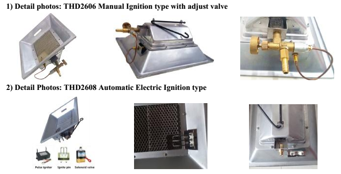 Manual Type Infrared Gas ,Biogas,Propane,LPG Brooder Heater for Livestock Farm THD2606-1