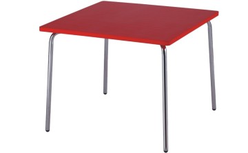 Rectangle MDF RED kids' tables with wire base