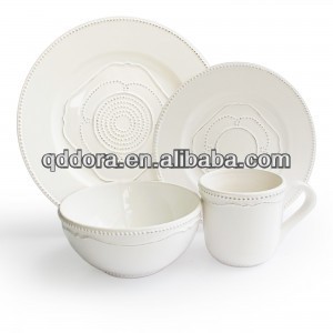 Ceramic 16pc Embossed Dinner Sets, High Quality Ceramic Dinner Sets,Embossed Dinner Sets,16pc Embossed Dinner Sets