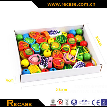 Kids wooden beads game painted wood beads