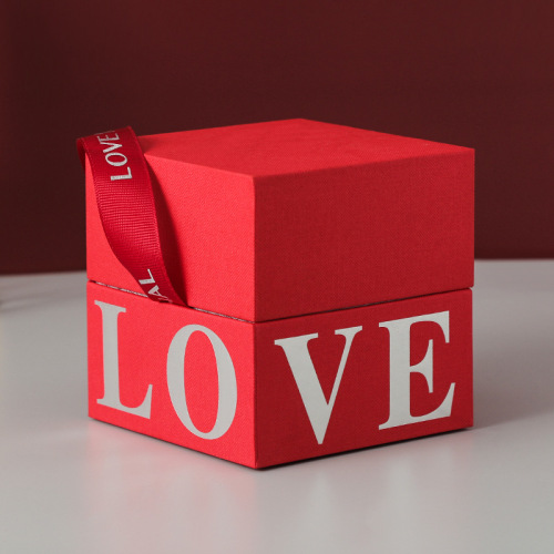 Square Wedding Fancy Paper Gift Box with Ribbon