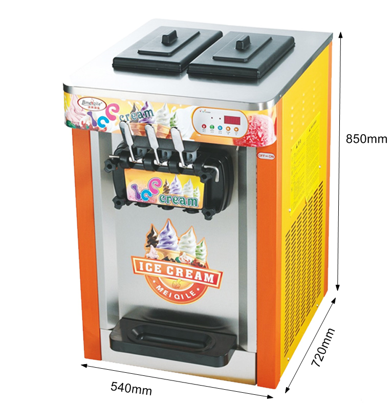 Making Machine Ice Cream Used For Sale 3 Heads Krusher Ice Cream Machine