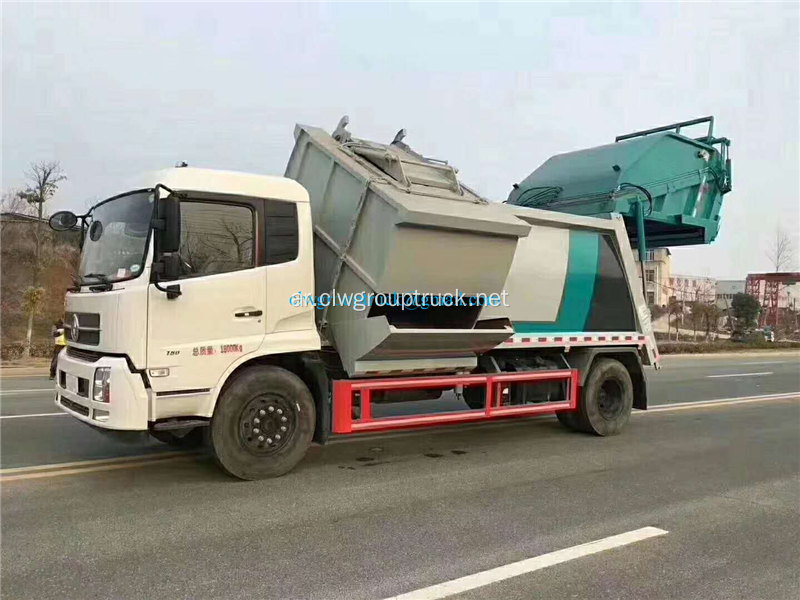 دونغفنغ تيانجين شاحنة لجمع القمامة 8cbm
