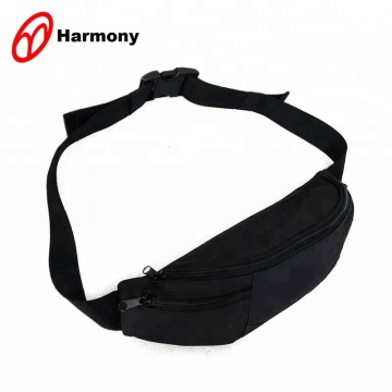 Durable black polyester outdoor custom waist bag