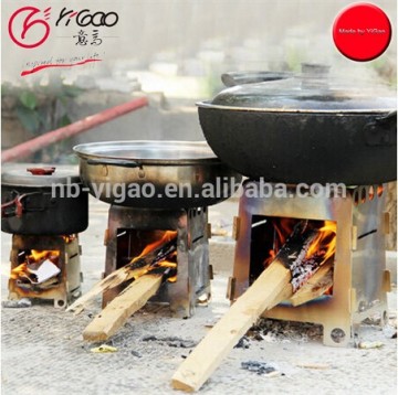 Portable Outdoor Wood Cooker Burning Camping Stove