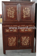 Antique Cabinet With Cow Bone Carving Decoration?