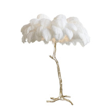 Nordic Modern Curved Luxury Ostrich Feather Floor Lamp