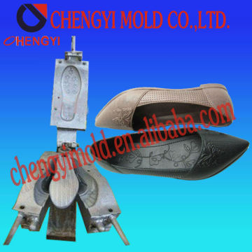 lady leather casting shoe pvc plastic mould injection