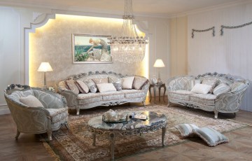 Spanish English European French Style Fabric Sofa Sets