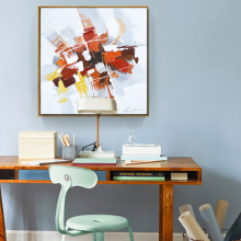 100% Handmade Abstract Downtown Oil Painting