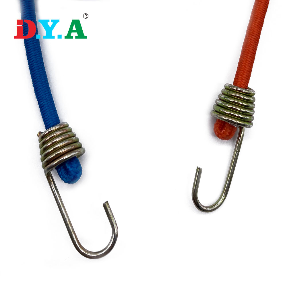 Wholesale high quality bungee cord elastic rope with metal hook