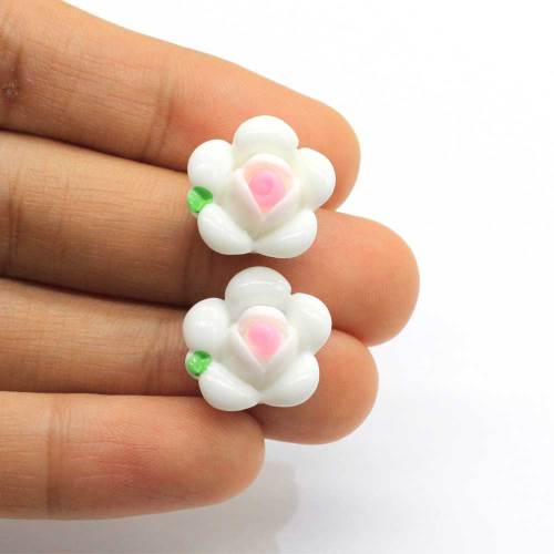 Vente en gros résine fleur artificielle résine Cabochon 100 pièces coloré beau pour artisanat décoration Slime fournitures bricolage